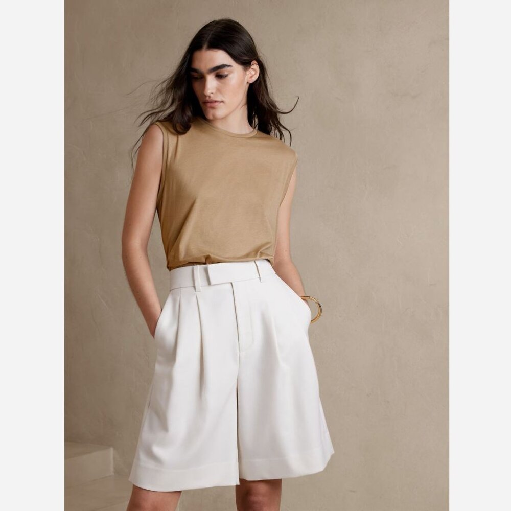 Banana Republic SUPIMA® Tank Beige Size Small, Medium, Large & XL Sleeveless NWT